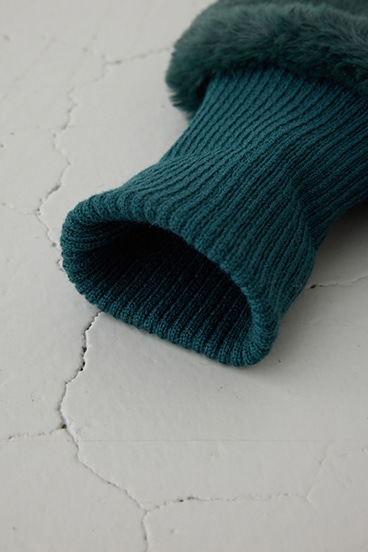 配色ストラップ2WAYフェイクファーミトン 詳細画像