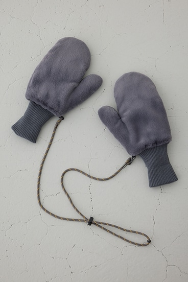 配色ストラップ2WAYフェイクファーミトン 詳細画像