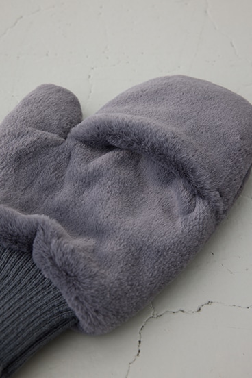 配色ストラップ2WAYフェイクファーミトン 詳細画像