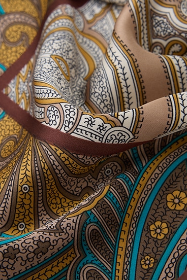 ペイズリー柄スカーフ 詳細画像