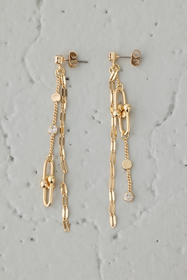 Uチェーンスウィングピアス 詳細画像