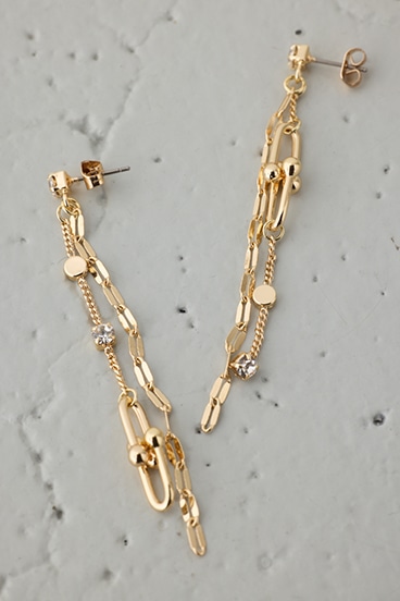 Uチェーンスウィングピアス 詳細画像