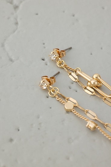 Uチェーンスウィングピアス 詳細画像