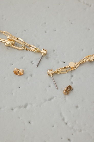 Uチェーンスウィングピアス 詳細画像