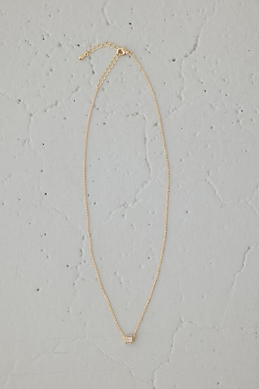 ラインストーンクローバーネックレス 詳細画像