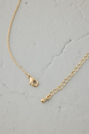 ラインストーンクローバーネックレス 詳細画像