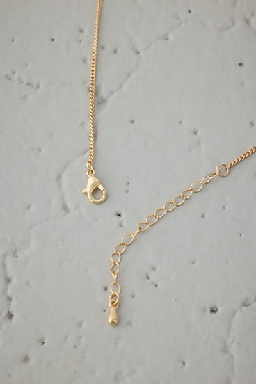 Uチェーンラインストーンネックレス 詳細画像