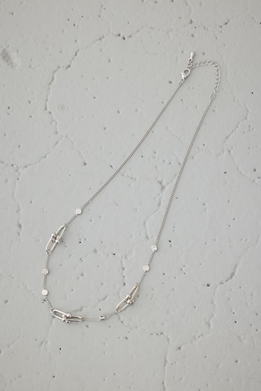 Uチェーンラインストーンネックレス 詳細画像