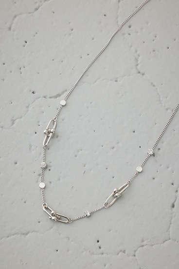 Uチェーンラインストーンネックレス 詳細画像