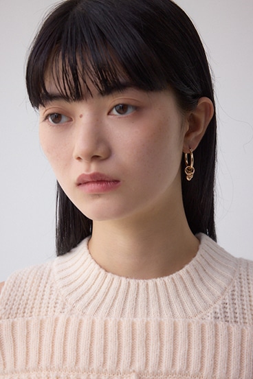 マルチモチーフミニフープピアス 詳細画像