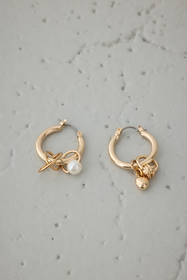 マルチモチーフミニフープピアス 詳細画像