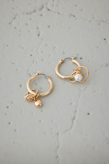 マルチモチーフミニフープピアス 詳細画像