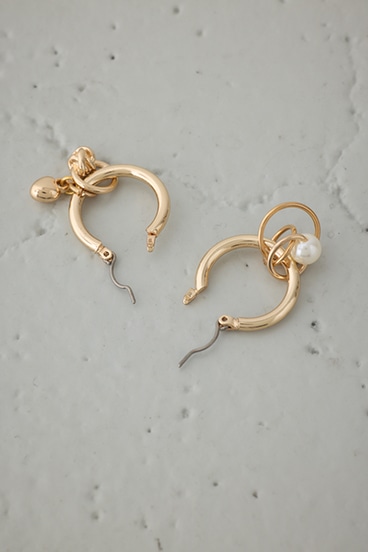 マルチモチーフミニフープピアス 詳細画像