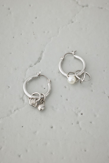 マルチモチーフミニフープピアス 詳細画像