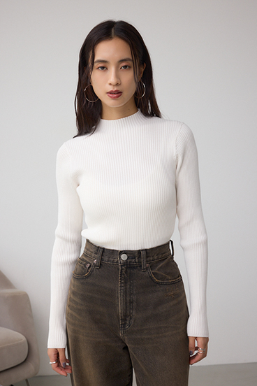 VENUSハイネックリブニット 詳細画像