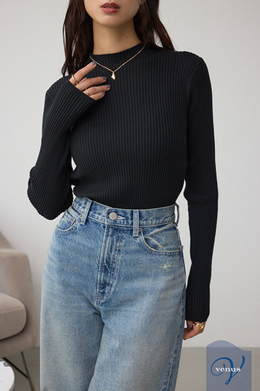 VENUSハイネックリブニット