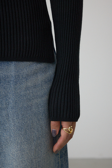 VENUSハイネックリブニット 詳細画像