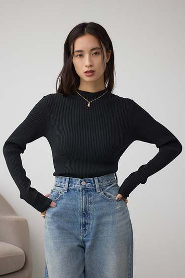 VENUSハイネックリブニット 詳細画像