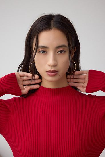 VENUSハイネックリブニット 詳細画像