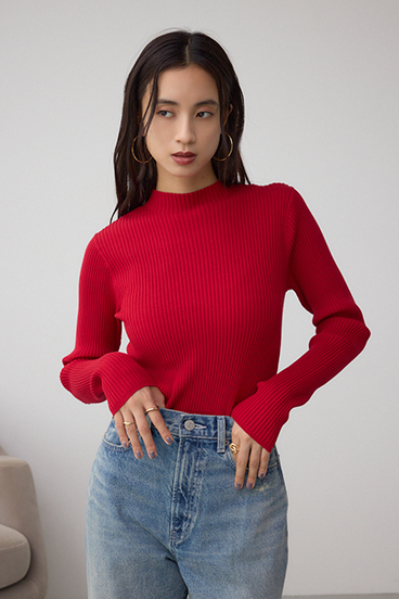 VENUSハイネックリブニット 詳細画像