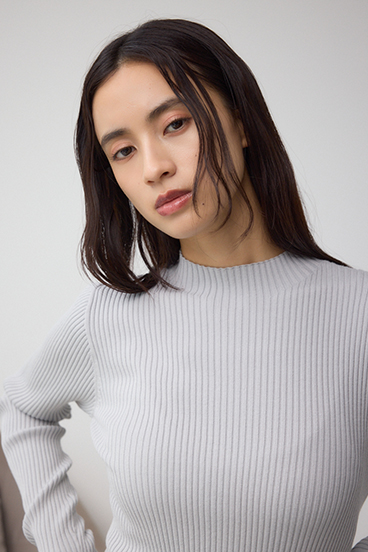 VENUSハイネックリブニット 詳細画像