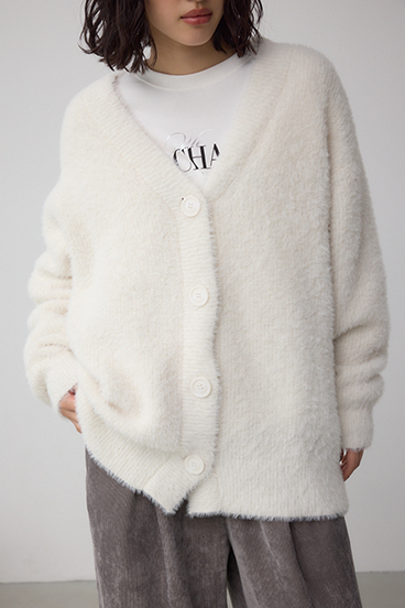 モヘヤライクニットカーディガン