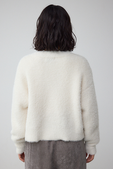 モヘヤライクニットカーディガン 詳細画像