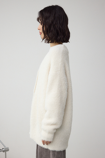 モヘヤライクニットカーディガン 詳細画像