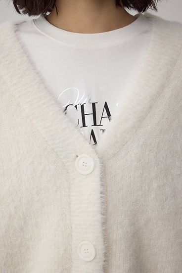 モヘヤライクニットカーディガン 詳細画像