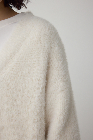 モヘヤライクニットカーディガン 詳細画像