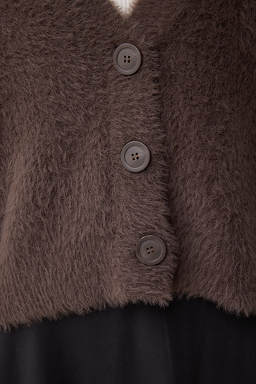 モヘヤライクニットカーディガン 詳細画像