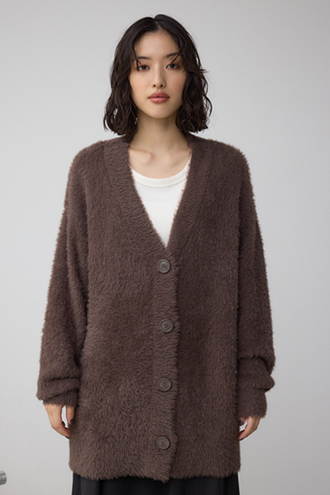 モヘヤライクニットカーディガン 詳細画像