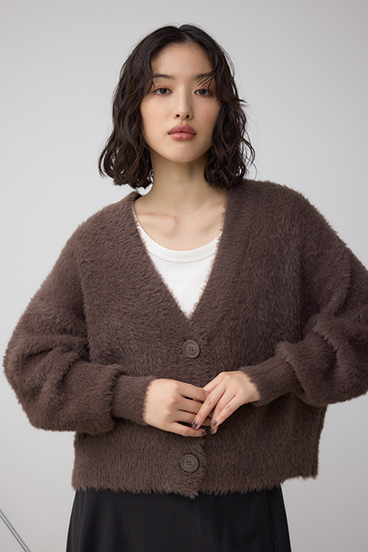 モヘヤライクニットカーディガン 詳細画像