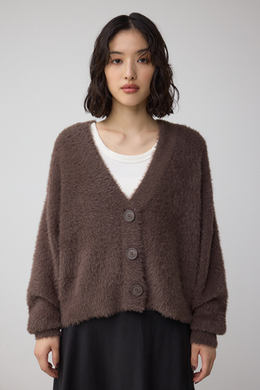 モヘヤライクニットカーディガン 詳細画像