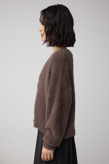 モヘヤライクニットカーディガン 詳細画像