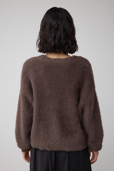 モヘヤライクニットカーディガン 詳細画像