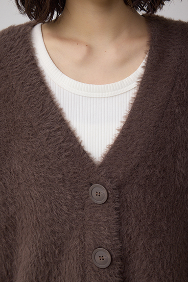 モヘヤライクニットカーディガン 詳細画像