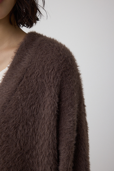 モヘヤライクニットカーディガン 詳細画像