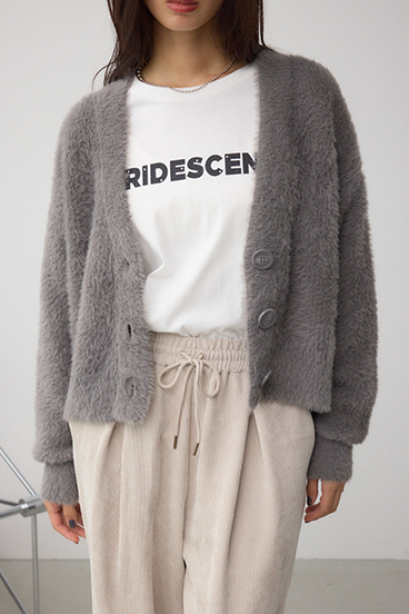 モヘヤライクニットカーディガン