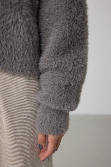 モヘヤライクニットカーディガン 詳細画像