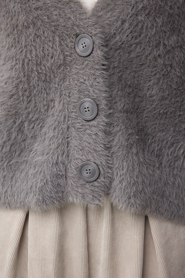 モヘヤライクニットカーディガン 詳細画像