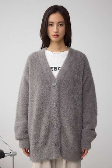 モヘヤライクニットカーディガン 詳細画像