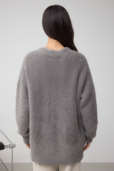 モヘヤライクニットカーディガン 詳細画像