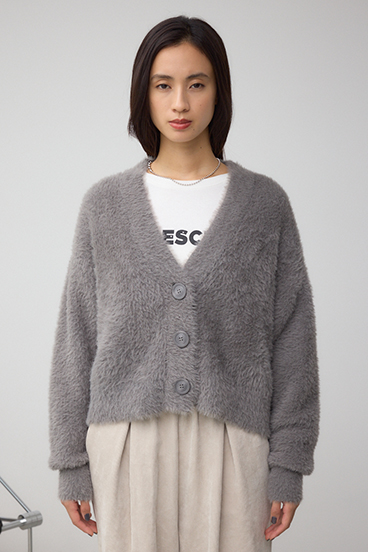 モヘヤライクニットカーディガン 詳細画像
