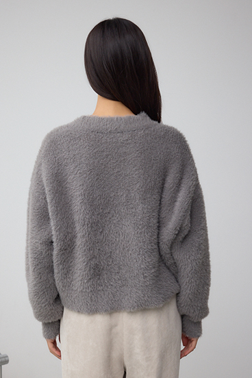 モヘヤライクニットカーディガン 詳細画像