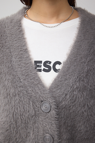 モヘヤライクニットカーディガン 詳細画像