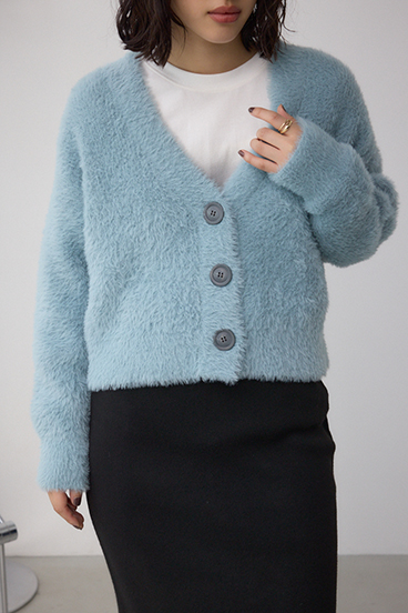 モヘヤライクニットカーディガン