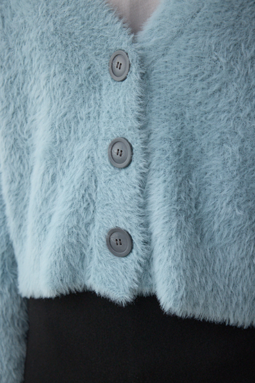 モヘヤライクニットカーディガン 詳細画像