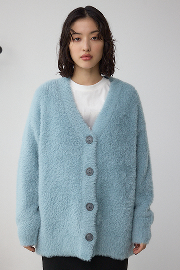 モヘヤライクニットカーディガン 詳細画像