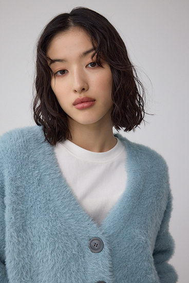 モヘヤライクニットカーディガン